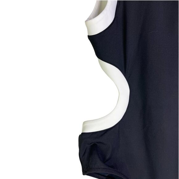 Staud Sea Swimsuit Womens S Black/White Dolce One Piece Side Cutout NWT - Picture 5 of 14